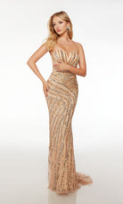 UNK-61678. Long, Strapless Neckline, Straight image 3