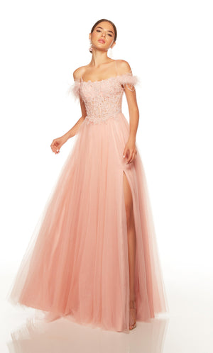 UNK-61328. Long, Off The Shoulder, Flowy, Open Back image 3