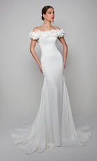 UNK-7061. Long, Off The Shoulder, Mermaid, Closed Back image 0