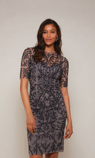 UNK-27583. Short, Illusion Neckline, Straight image 6