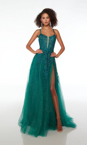 UNK-61477. Long, Plunging Neckline, A-line image 0