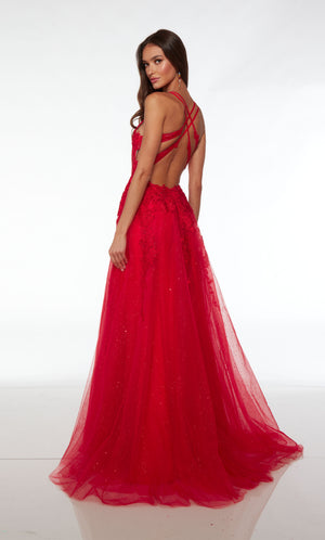 UNK-61477. Long, Plunging Neckline, A-line image 4