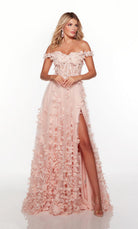 UNK-61308. Long, Off The Shoulder, A-line, Lace Up Back image 4