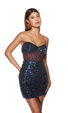 UNK-4908. Short, Strapless, Straight, Closed Back image 2