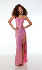 UNK-61556. Long, Plunging Neckline, Straight image 5