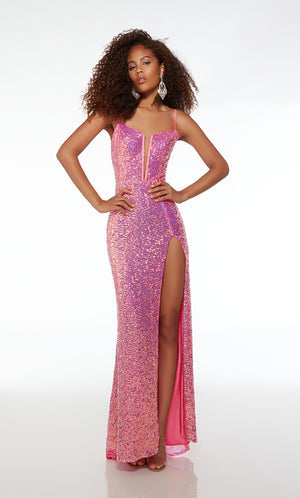 UNK-61556. Long, Plunging Neckline, Straight image 5