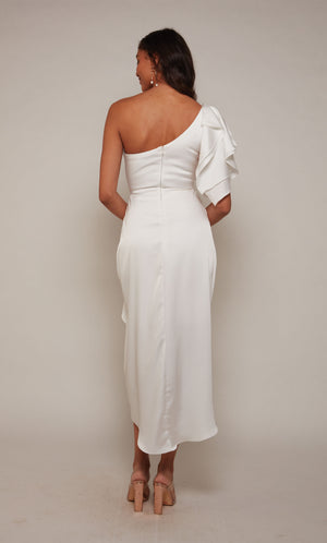 UNK-70035. Short, One Shoulder, Straight, Closed Back image 1