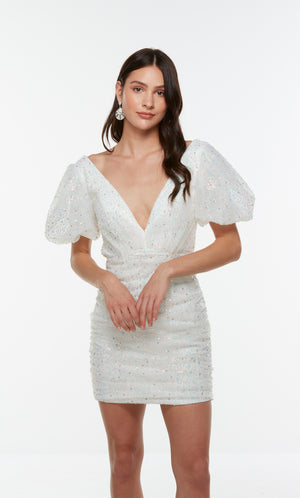 UNK-4495. Short, Plunging Neckline, Straight image 3