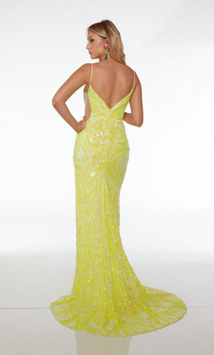 UNK-61552. Long, Plunging Neckline, Straight image 1