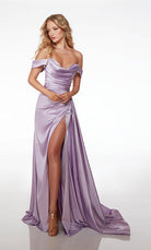 UNK-61571. Long, Off The Shoulder Neckline, Fit N Flare image 5