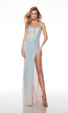 UNK-61556. Long, Plunging Neckline, Straight image 3