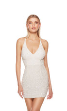 UNK-84001. Short, V Neckline, Straight, Strappy Back image 20