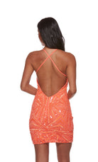 UNK-4658. Short, Scoop Neck, Straight, Open Back image 7