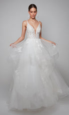 UNK-7080. Long, Plunging Neckline, Ball Gown image 3