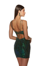 UNK-4905. Short, Plunging Neckline, Straight image 2