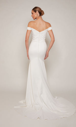 UNK-7098. Long, Off The Shoulder, Fit N Flare image 5
