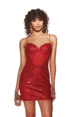 UNK-4829. Short, Sweetheart Neckline, Straight image 0