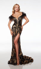 UNK-61699. Long, Off The Shoulder Neckline, Fit And Flare image 2