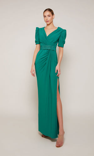 UNK-27690. Long, V-neck, Straight, Closed Back image 3
