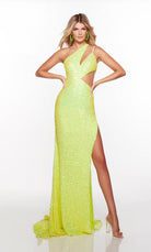 UNK-61393. Long, One Shoulder, Straight, Strappy Back image 6