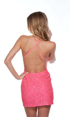 UNK-84000. Short, V Neckline, Straight, Strappy Back image 1