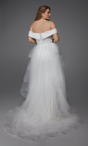 UNK-7025. Detachable Tulle Train. Bridal. image 4