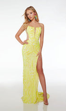 UNK-61552. Long, Plunging Neckline, Straight image 2