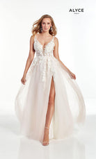 UNK-60894. Long, Plunging Neckline, A-line image 4