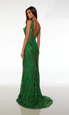 UNK-61566. Long, Plunging Neckline, Fit N Flare image 1