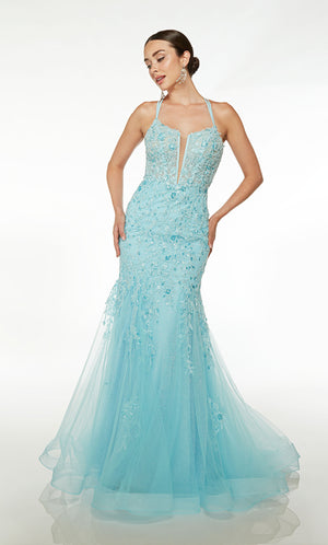 UNK-61640. Long, Plunging Neckline, Mermaid image 0