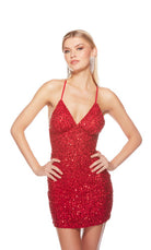 UNK-84000. Short, V Neckline, Straight, Strappy Back image 16