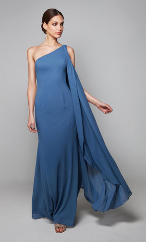 UNK-27603. Long, One Shoulder, Straight, Closed Back image 6