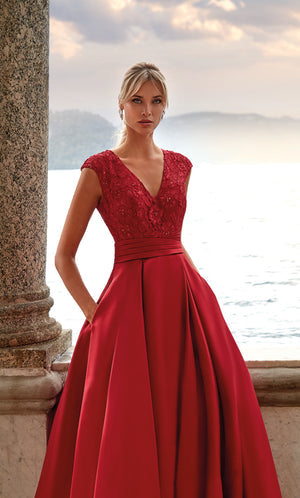 UNK-27278. Long, V-Neck, Medium Fullness image 0