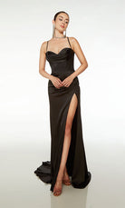 UNK-61702. Long, Sweetheart Cowl Neckline, Straight image 0