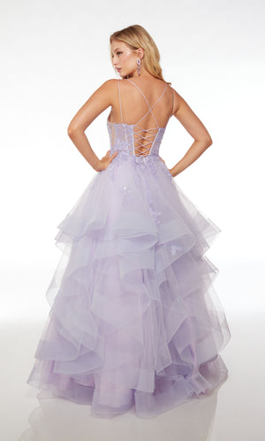 UNK-61668. Long, Plunging Neckline, Ballgown image 1