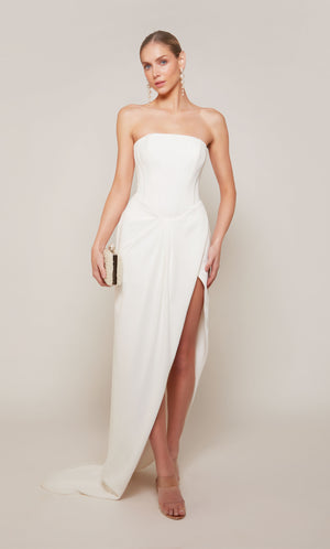 UNK-70042. Long, Strapless, High-low, Closed Back image 2