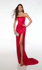UNK-61489. Long, Strapless Neckline, Straight image 2