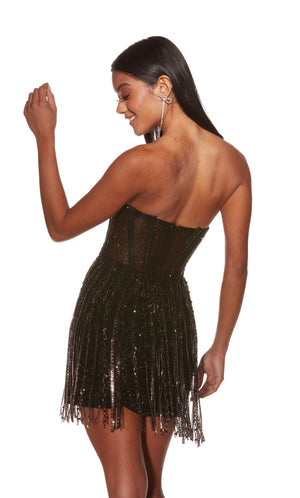 UNK-4941. Short, Strapless, Straight, Closed Back image 2