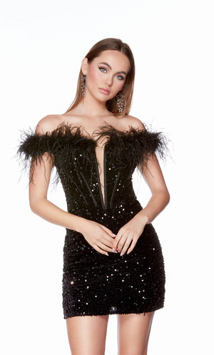 UNK-4798. Short, Off The Shoulder, Straight image 3