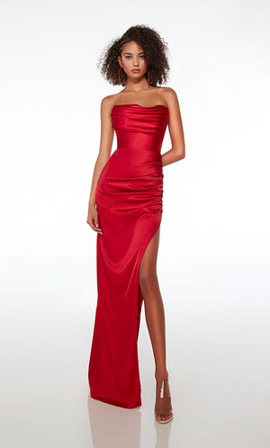 UNK-61492. Long, Strapless, Straight, Closed Back image 3