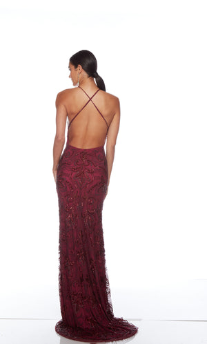 UNK-88007. Long, V Neckline, Straight, Open Back image 13