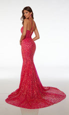 UNK-61503. Long, Plunging Neckline, Fit And Flare image 1