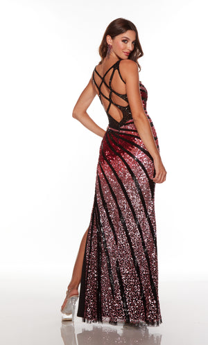 UNK-61365. Long, Square Neckline, Straight, Cutout Back image 3