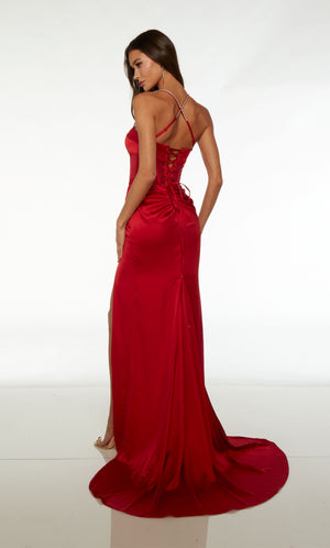 UNK-61486. Long, Plunging Neckline, Straight image 1