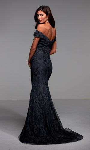 UNK-27484. Long Sexy Dress, Off The Shoulder, Fit N Flare image 1