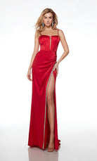 UNK-61485. Long, Plunging Neckline, Straight image 2