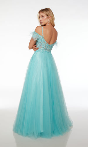 UNK-61669. Long, Plunging Neckline, Ballgown image 1