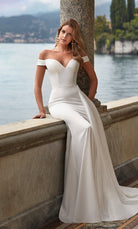 UNK-7098. Long, Off The Shoulder, Fit N Flare image 1