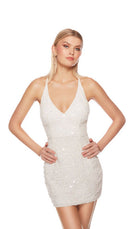 UNK-84001. Short, V Neckline, Straight, Strappy Back image 21