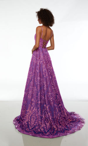 UNK-61581. Long, Plunging Neckline, Ballgown image 1